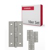Gedotec Screw-on hinge made of stainless steel V2A, pack of