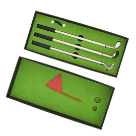 Mini Golf Pen Set Wear Resistant with Unique Design for Fun Anywhere, Desktop Golf Toy Set for Golf Lovers, Made of Zinc Alloy and Rubber