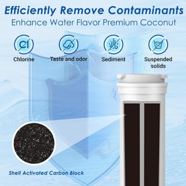 836848 Refrigerator Water Filter for Fisher&Paykel 836860,862285,862284,E402,E442B,E522B,RO185014,RO185011 Fridge Water Filter(2 Pack)