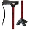 Carex Soft Grip Walking Cane with Pivot Tip, Red -