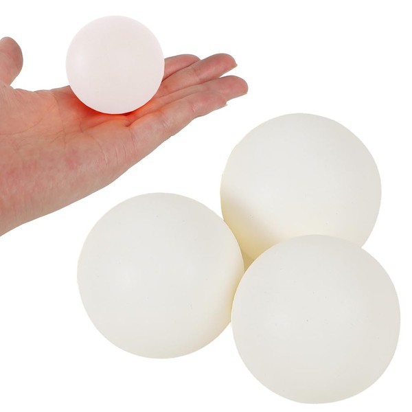 TKY Ping Pong Balls 5.5cm Large Practice Event Ball Solid Plastic Ping Pong Balls (Set of 3 White)