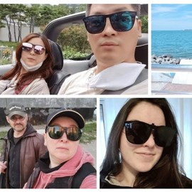 YAMEIZE Fashion Polarized Clip-on Sunglasses for Men Women UV400 Protection Flip up Glasses Outdoor (Grey)