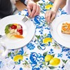 Whaline Lemon Tablecloth Rectangle Italian Lemons Fabric Table Cloth Waterproof