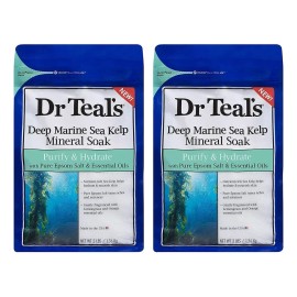 Dr Teals Epsom Sal, Kelp Mar Mineral Baño Solución  Purifica