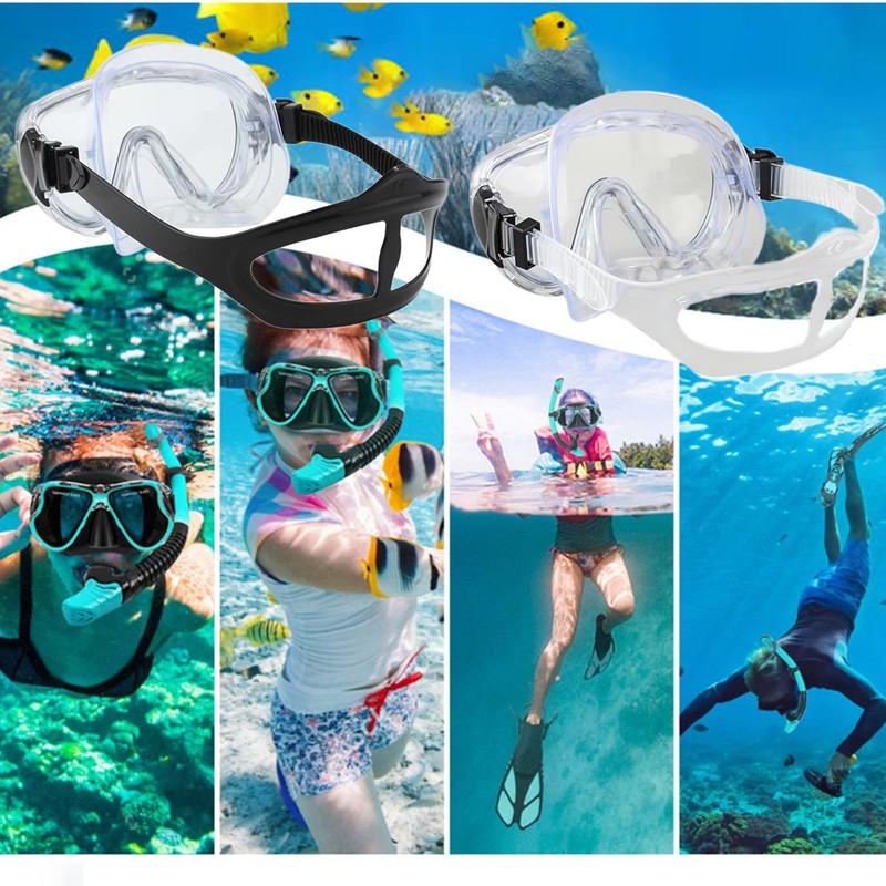 XMHBG 2 PCS Universal Silicone Replacement Mask Strap for Scuba