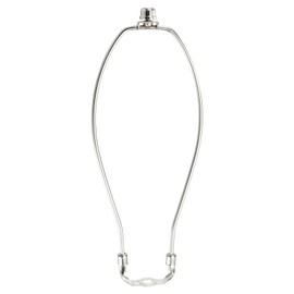 YOKIVE 11.5 Inch Lamp Harp, Detachable Lamp Shade Holder with 3/8 Standard Saddle and Finial Heavy Duty Bracket for Table Floor Standing, Nickel