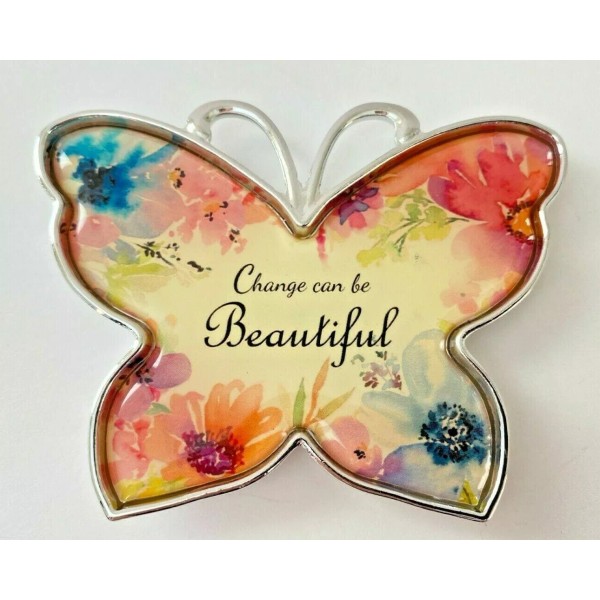 Ganz Butterfly Metal Trinket Dish Tabletop "Change Can Be Beautiful"