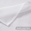 MIULEE 2 Panels Natural Linen Sheer Window Curtains Elegant Solid