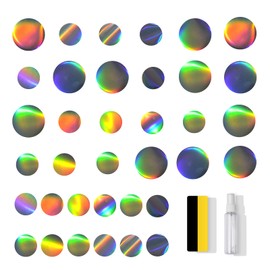 DKTIE Modern Dots Anti-Collision Decal - UV-Reflective Window Decal to Protect Wild Birds from Glass Collisions (Round, 4 Sheet 20x30CM)