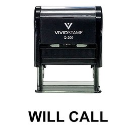 Will Call Self Inking Rubber Stamp (Black Ink) - Medium