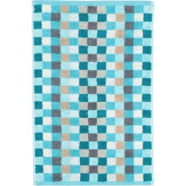 Cawö Home Handtücher Unique Karo 942 türkis - 44 Gästetuch 30x50 cm