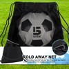 STAY GENT Drawstring Soccer Bag for Boys, Football Backpack Foldable