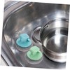 FOMIYES 6pcs Detachable Handle Stainless Steel Pot Scrubber Heavy Duty