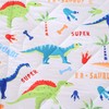 Wowelife 4 Piece Toddler Bedding Set Dinosaur Toddler Comforter, Flat
