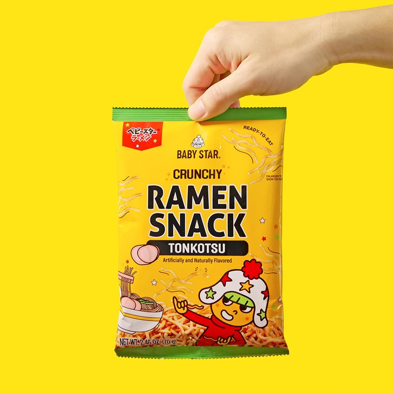 Baby Star Crunchy Ramen Snack Tiny | Tonkotsu 2.46oz (6