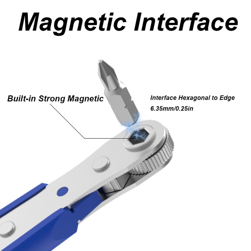 14 Piece Mini Ratchet Set, 1/4 Ratchet Wrench with Screwdriver