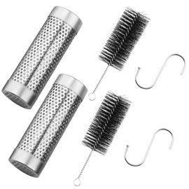 SHIKORI Smoke Tube for Pellet Grill, 5 Hours of Billowing Smoke, Stainless Steel Pellet Smoker Tube for All Grill or Smoker, Hot or Cold Smoking-6in-2Pcs