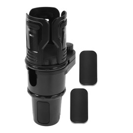HEROFFIX 1 Pcs for Most Vehicles 2 in 1 Car Cup Holder 360° Rotating Additional Cup Holder Extender 240x100x75mm Carbon Fiber Black ABS