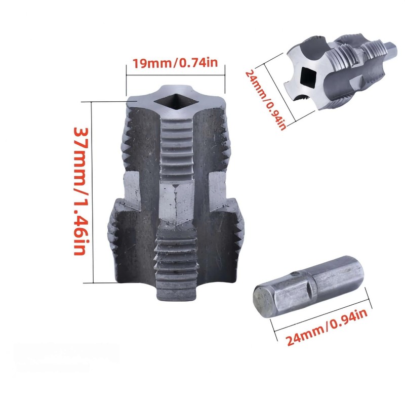 Electric Drill Compatible PVC Pipe Threader Kit, PVC Pipe Threader