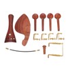 4/4 Wood Violin Parts Tailpiece Chinrest Tuning Pegs Metal Tail
