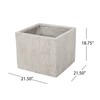 Christopher Knight Home Vanessa Outdoor Modern Large Cast Stone Square