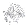 DSSRQI 100pcs Super Bright 3mm LED Diode Lights(Clear Transparent Lens)