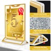 VAIIGO A5 Acrylic Sign Holder with Gold Borders, Double Sided