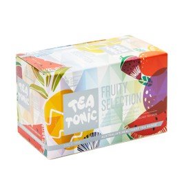 Tea Tonic Fruity Tea Selection – Herbal Tea Sampler Box with Assorted Fruit-Flavored Tea Bags, Gluten-Free, Sugar-Free, Vegan, Non-GMO, No Artificial Flavors or Colors, Perfect for Tea Lovers - 33-Count