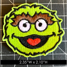 Unbranded Sesame Street: Oscar The Grouch Embroidered Iron-on Patch