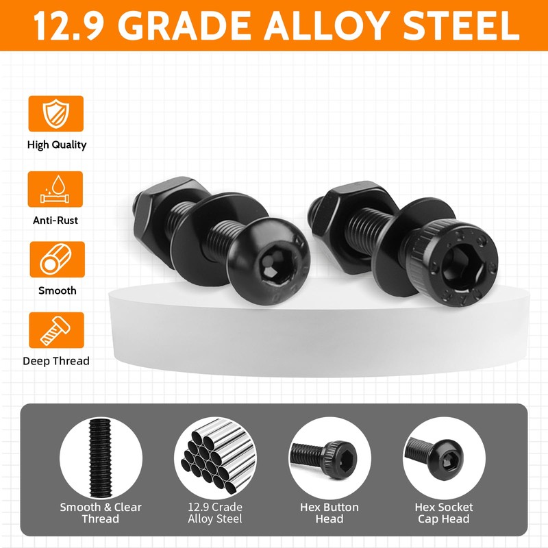 1600 PCS M3 Screw Kit, Hex Button Socket & Cap