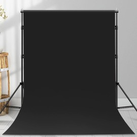 HMTFOTO Black Backdrop Background Fabric Backdrop for Shoot Portraits Party Video Studio 5X7ft