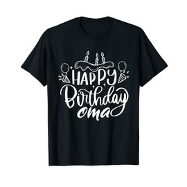 Happy Birthday Grandma Birthday T-Shirt, black, s