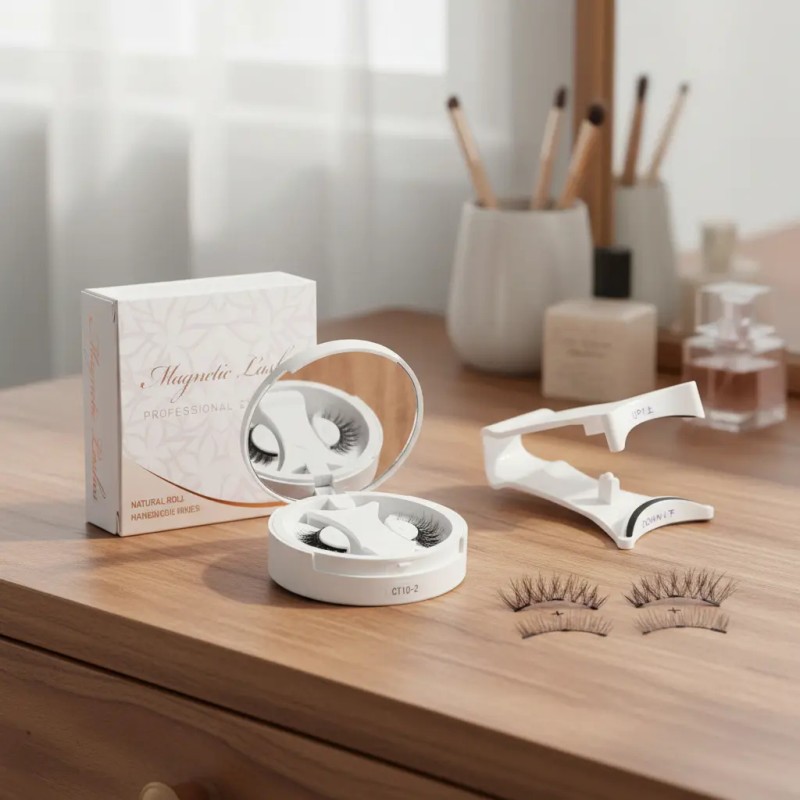 Kit De Pestañas Magnéticas Reutilizables Con Aplicador