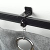 KXLIFE Soportes de pared negros para riel de cortina flexible,