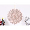 Toyland® Pack of 2-39cm Rose Gold Glitter Snowflake Pendant Christmas