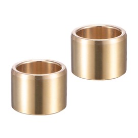 Kozelo Pack of 2 Plain Bearings - [30 mm x 38 mm x 30 mm] Brass Sliding Bushing for Use in Machines | Gold
