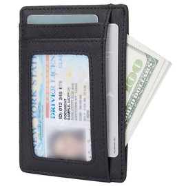 LinsCraft Small RFID Blocking Minimalist Credit Card Holder Pocket Wallets for Men & Women