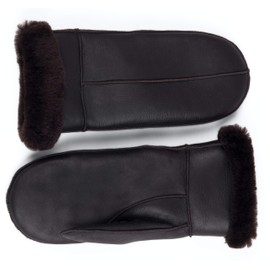Zavelio Women's Premium Shearling Sheepskin Leather Fur Mittens