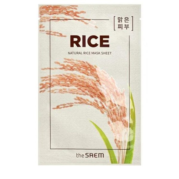 [THE SAEM] Natural Face Sheet Mask Skincare - Color: Rice