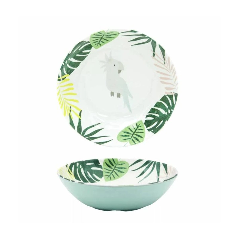 Zak Designs 16-Piece Color-Changing Tumbler Melamine Plate Bowl Dinnerware Set
