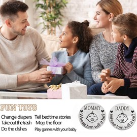 New Parent Decision Turn Coin First Time Pregnant Mom To Be And Dad Couple Funny Baby Shower Daddy Christmas Expecting Pregnancy Newborn After Birth Gift Idea Cool Boy Mommy Women Mama Present Flip 13