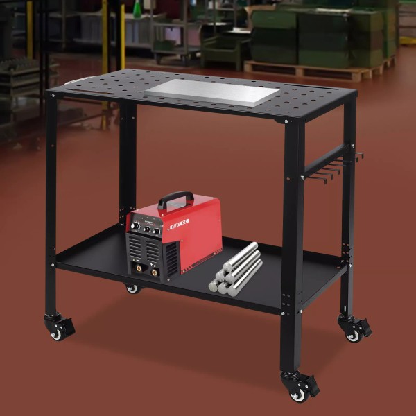 Unbranded Heavy-Duty 2-Layer 1200 lbs. Larger Storage Welding Cart w/