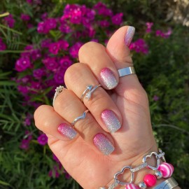 Color Street Nail Polish Strips - VEGAS VIXEN (FDG146) GLITTER Retail $14 OMBRE