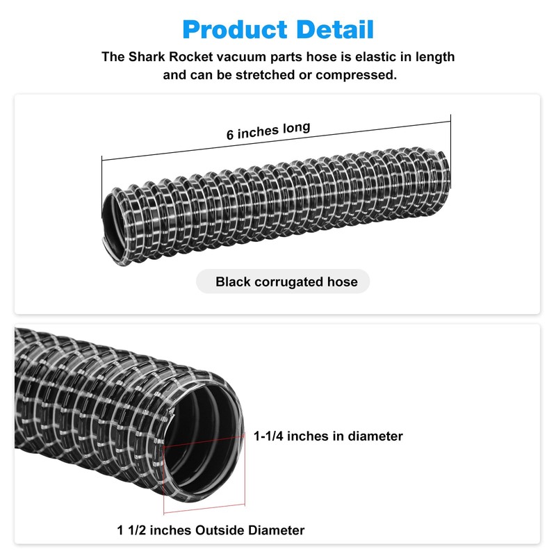 Motorized Lower Nozzle Hose Replacement Shark Rocket HV300, HV301, HV302,