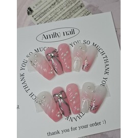 Pearlade [Handmade Nail Tips] Emily Nail - Short Oval / 펄에이드 [수제네일팁] 에밀리네일 - 숏오발