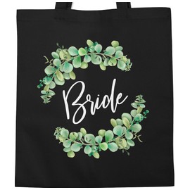 Shirtracer - Cotton Bag - JGA Stag Night Women - Bride Eucalyptus White, 1 black