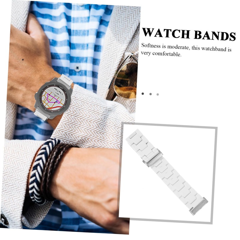 WOONEKY Delicate Resin Watch Band for Sense Quick Release Smart