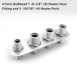 4 Port Aluminum Firewall Heater and A/C Bulkhead Inline