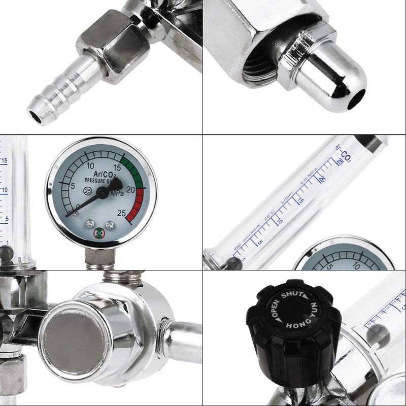 0-25MPa Argon Flow Meter Pressure Regulator Gauge For Weld Mig