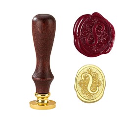 TBXqian Initial S Wax Seal Stamp, Vintage Letter Seal Wax Seal Stamp with Removable Brass Head and Wooden Handle for Party Invitations/Gift Wrapping Paper/Envelopes/Christmas Thanksgiving